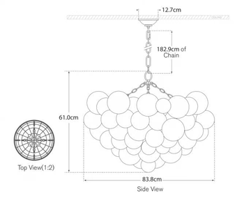 TALIA - Glass chandelier by Visual Comfort Europe - view 3